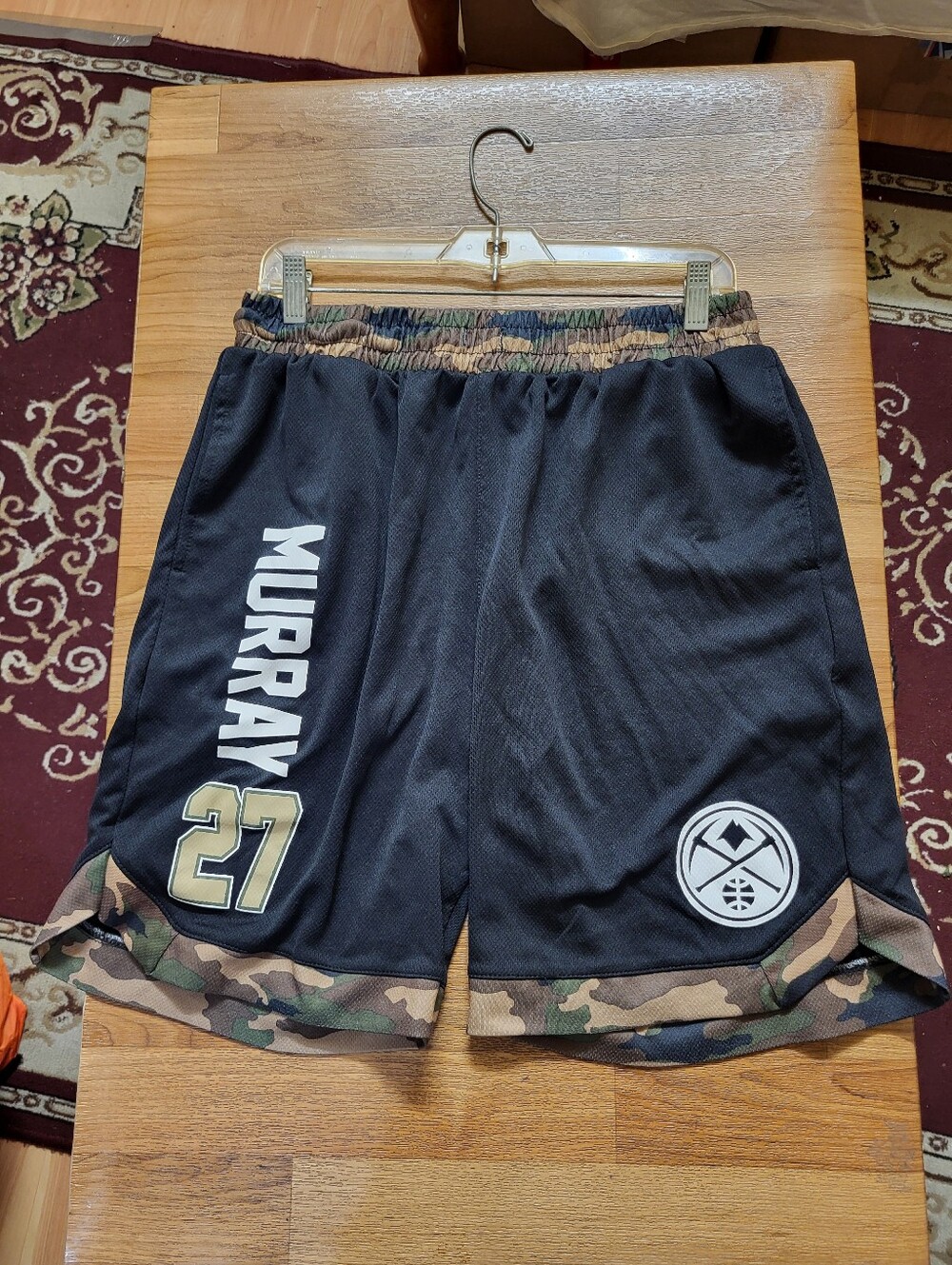 Size Large NBA Denver Nuggets Jamal Murray Shorts Flex Mens Black Camouflage